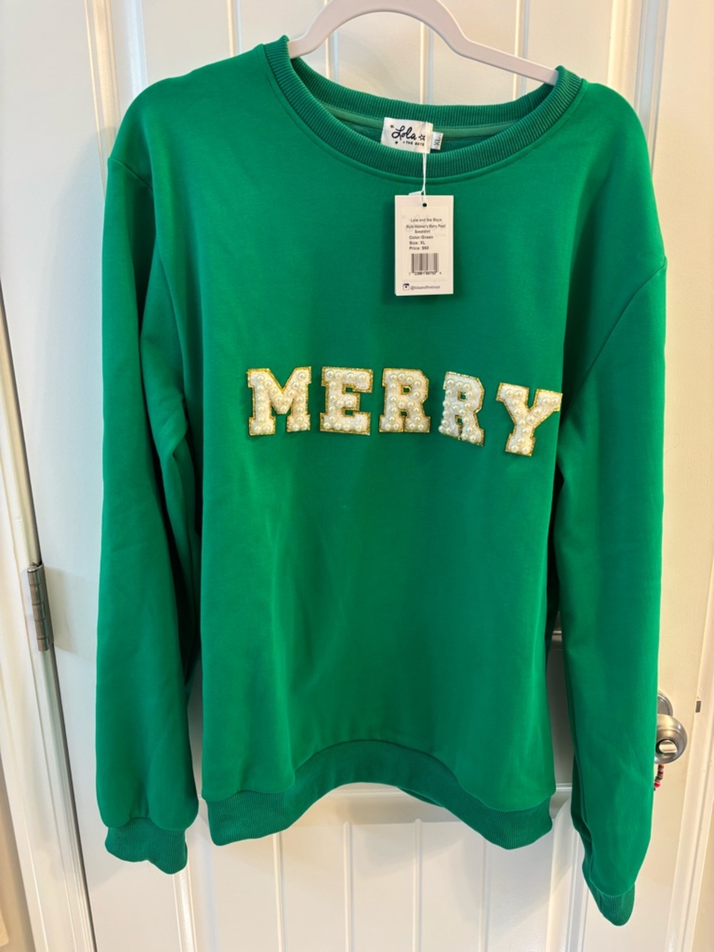 Lola & the Boys “Merry” sweatshirt